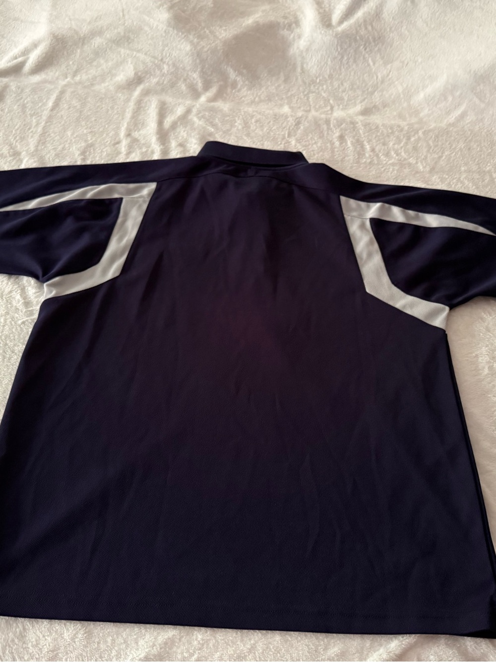 NCAA Notre Dame Navy Blue Fighting Irish Polo Style Shirt L Football 🏈 College - Picture 5 of 5